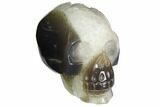Polished Agate Skull with Quartz Crystal Pocket #148101-3